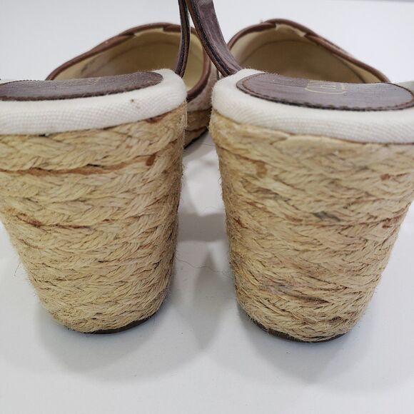 Chaps Women's Carmita Cream Lace Wedges with Ankle Straps; Size 9.5 - Picture 5 of 8